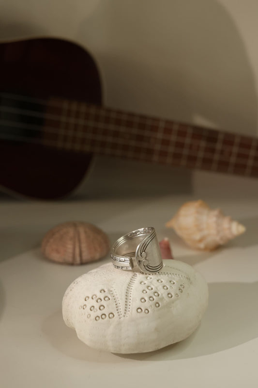 Bague "Écume" cuillière– Argent recyclé